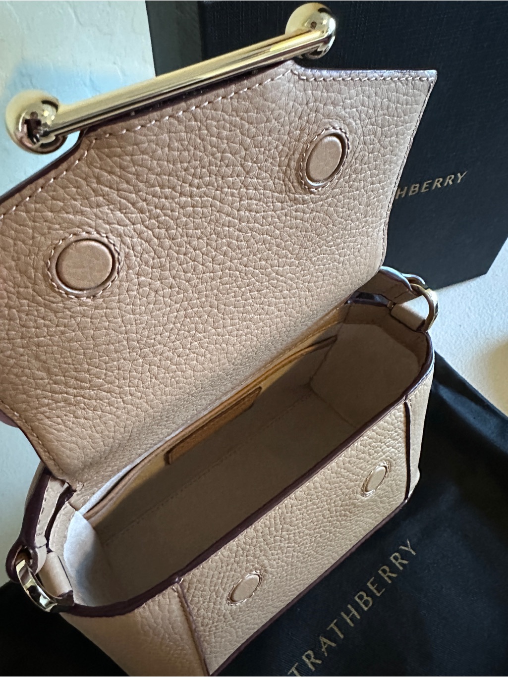 Strathberry Mosaic Nano Bag, Caramel — image 8 of 8